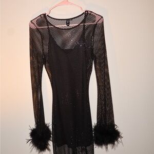 Windsor Black Fishnet Dress